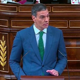 Pedro Sánchez durante su intervención en el Congreso (Foto: Atresmedia)