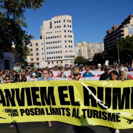 Protesta contra la masificación turística en Mallorca. Fuente:  EFE