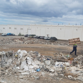 Zona donde se arrojaron los escombros
