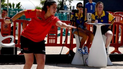 Sara Diaz Reyes durante un campeonato