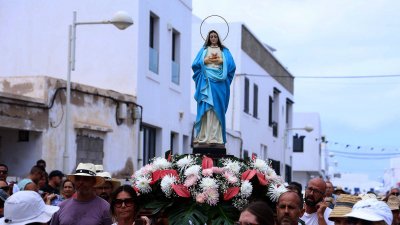 Procesión del Sagrado Corazón de María en Famara, 2025