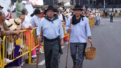 Ofrendas a la Virgen de Los Dolores.