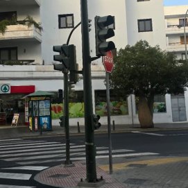Semáforos apagados en Arrecife 