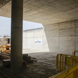Obras del nuevo paso inferior en la LZ-2 (Foto: Juan Mateos)