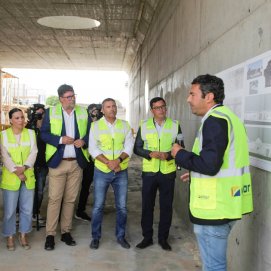 Obras Públicas supervisa los trabajos del paso inferior de la LZ-2 en Playa Honda