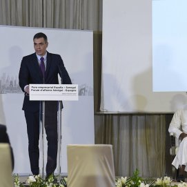 Sánchez en su gira por África Occidental en Senegal (Foto: Moncloa)
