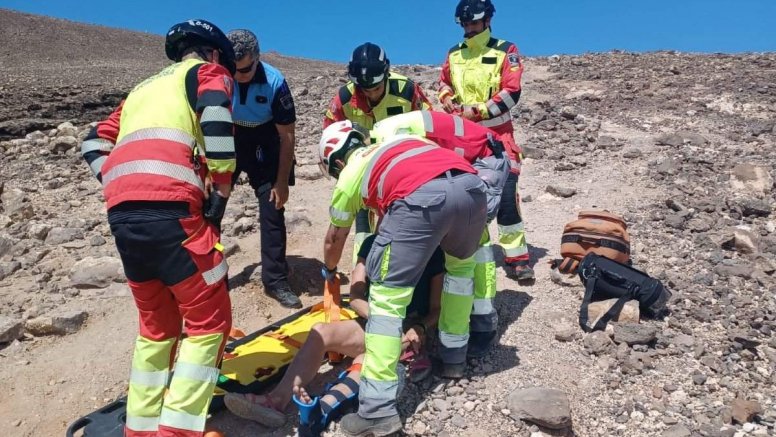 Una mujer de 71 años accidentada en Playa Blanca