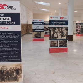La exposición '150 años de Acción Humanitaria en Canarias'