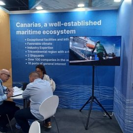 Oficina de Canarias en la feria del sector naval en Hamburgo