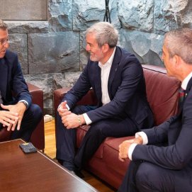 Reunión Feijóo, Clavijo y Domínguez sobre migración