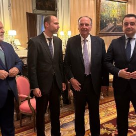 De izquierda a derecha: Juan Jesús Rodríguez Marichal  Fernando Navarrete, José Vicente Morata y José Valle Martínez