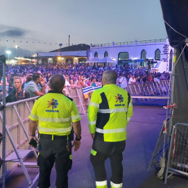 Personal de EMERLAN durante las fiestas