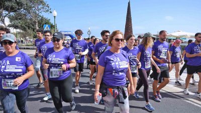XIII Carrera Contra la Violencia de Género en Arrecife. Foto: La Voz