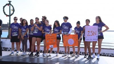 XIII Carrera Contra la Violencia de Género en Arrecife. Foto: La Voz
