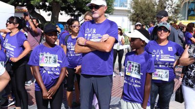XIII Carrera Contra la Violencia de Género en Arrecife. Foto: La Voz