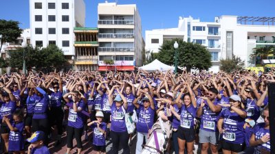 XIII Carrera Contra la Violencia de Género en Arrecife. Foto: La Voz