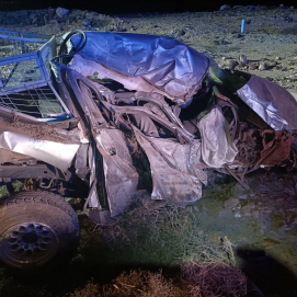 Herido grave tras tras volcar con su vehículo a la salida de Playa Blanca