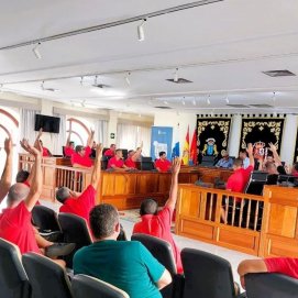 Reunión en el Ayuntamiento de Arrecife con el sector del taxi