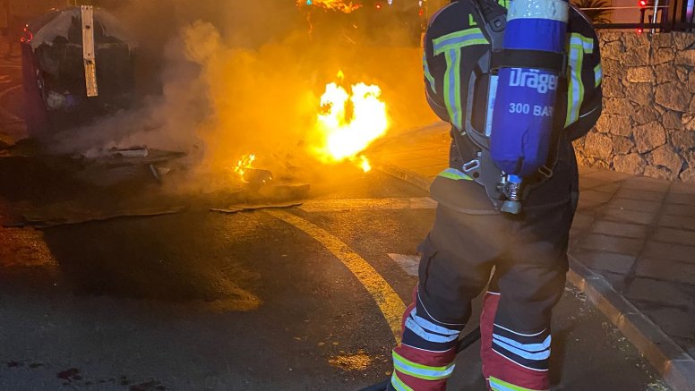 Incendio de contenedores en Arrecife