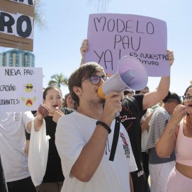 Estudiantes de bachillerato salieron a la calle en Arrecife en octubre de 2024 para exigir claridad en la nueva PAU.