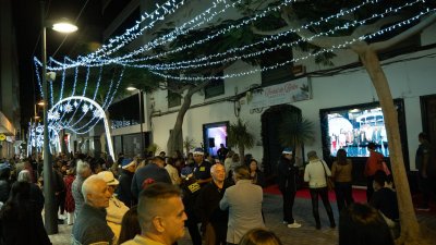 Inauguración del Belén de Arrecife en el Mercadillo. Fotos: Ayuntamiento de Arrecife.