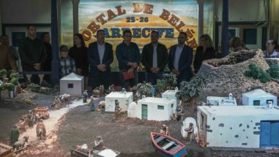 Inauguración del Belén de Arrecife en el Mercadillo. Fotos: Ayuntamiento de Arrecife.