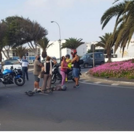 Herida tras ser atropellada cuando circulaba en patinete en Arrecife