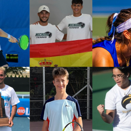 Jugadores lanzaroteños que entrenan al tenis y cursan estudios universitarios en Estados Unidos