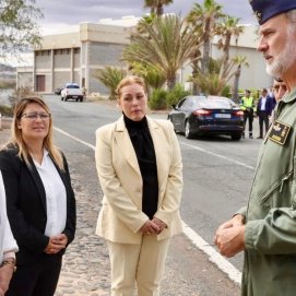 Pérez asiste al acto del ejercicio aéreo “Sirio 24” del Ejército del Aire con el Rey Felipe VI