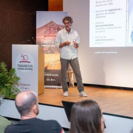 Charla de Pascual Gil sobre la gestioìn del parque nacional
