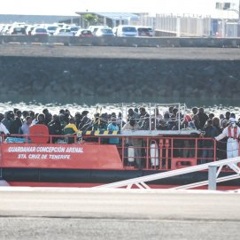Migrantes en Puerto Naos Fotos: Juan Mateos
