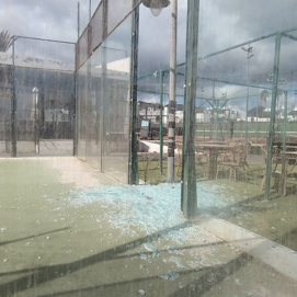 Imagen del estado de las canchas en Puerto del Carmen