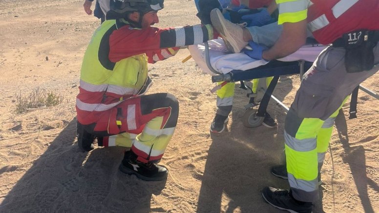 Evacuada en helicóptero una mujer tras sufrir una caída en La Graciosa