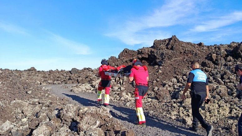 Rescate de una senderista en Caldera Blanca