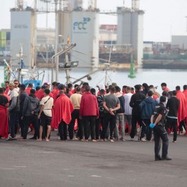Llegada de migrantes a Puerto Naos