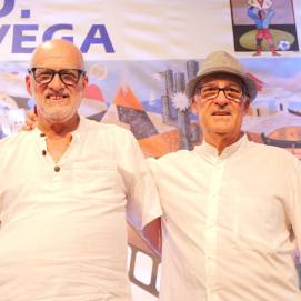 Andrés Peñate y Vicente López durante la presentación de 'Musicalizando Poetas'