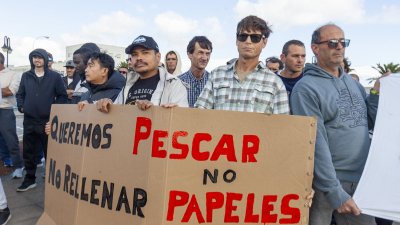 Protestas de pescadores en Lanzarote