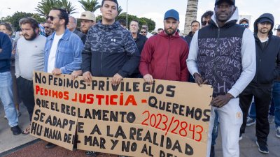 Protestas de pescadores en Lanzarote