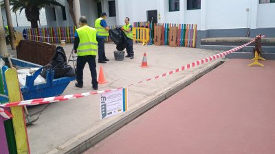 Trabajos en los colegios de Arrecife