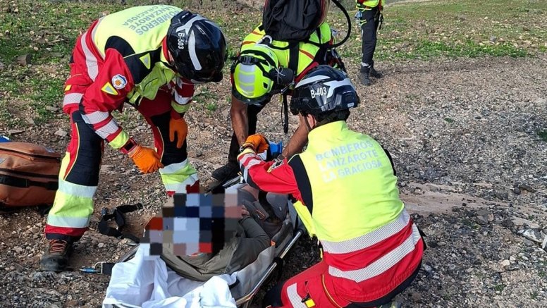 Rescate de la turista herida en Los Ajaches