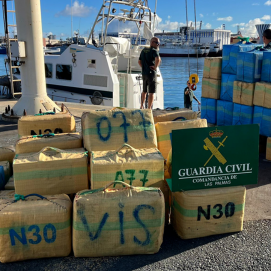 Incautación de los 4.500 kg de hachís