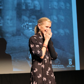 Teresa Correa, durante el encuentro