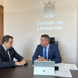 El vicepresidente con el presidente de la Cámara de Comercio