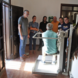 Marci Acuña en su visita a la sede Los Buches