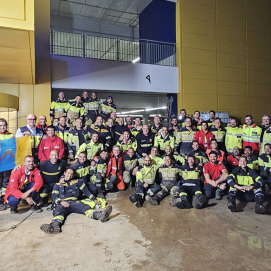 Foto de grupo del operativo canario en Valencia