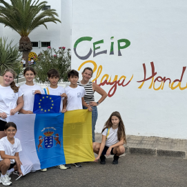 Alumnos del CEIP Playa Honda