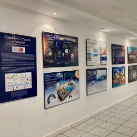 Exposición sobre el cambio climático y sus efectos.