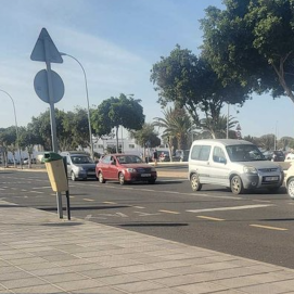 Zona en la que espera al taxi la vecina de Arrecife. 