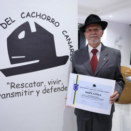 Francisco José Navarro durante el acto