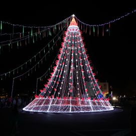 Encendido navideño en Tinajo. Foto: La Voz